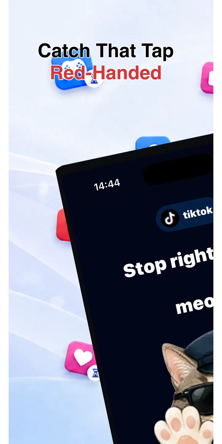Officer Meow home screen showing today’s focus patrol